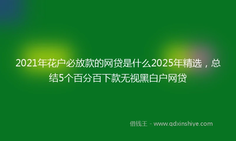 2021年花户必放款的网贷是什么2025年精选，总结5个百分百下款无视黑白户网贷