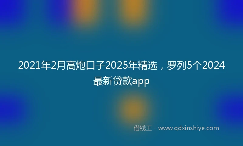 2021年2月高炮口子2025年精选，罗列5个2024最新贷款app