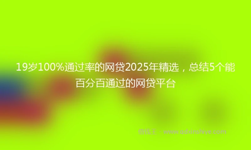 19岁100%通过率的网贷2025年精选，总结5个能百分百通过的网贷平台