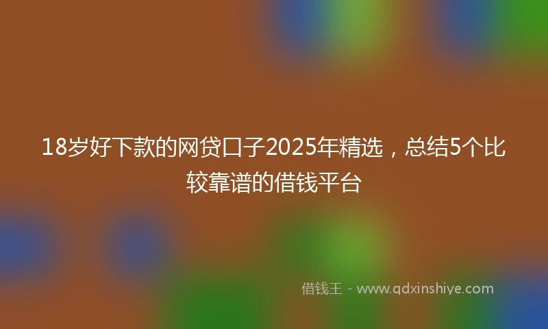 18岁好下款的网贷口子2025年精选，总结5个比较靠谱的借钱平台