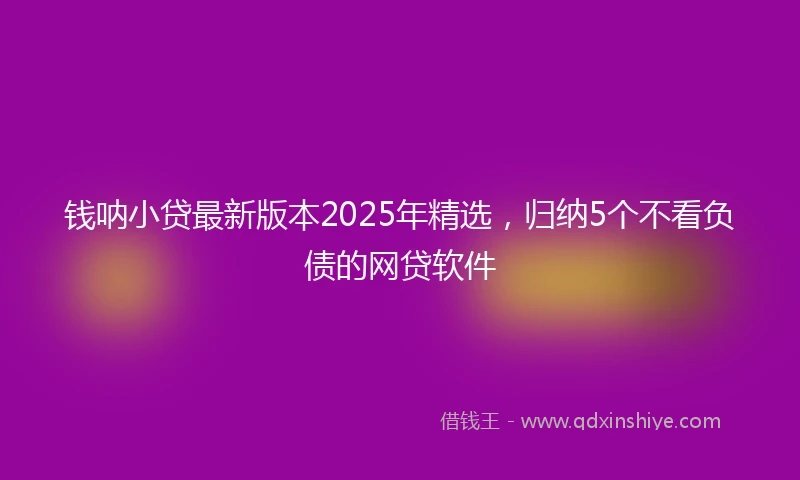 钱呐小贷最新版本2025年精选，归纳5个不看负债的网贷软件