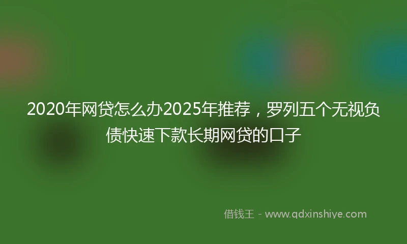 2020年网贷怎么办2025年推荐，罗列五个无视负债快速下款长期网贷的口子