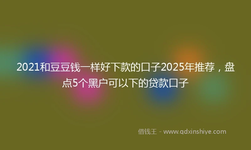 2021和豆豆钱一样好下款的口子2025年推荐，盘点5个黑户可以下的贷款口子
