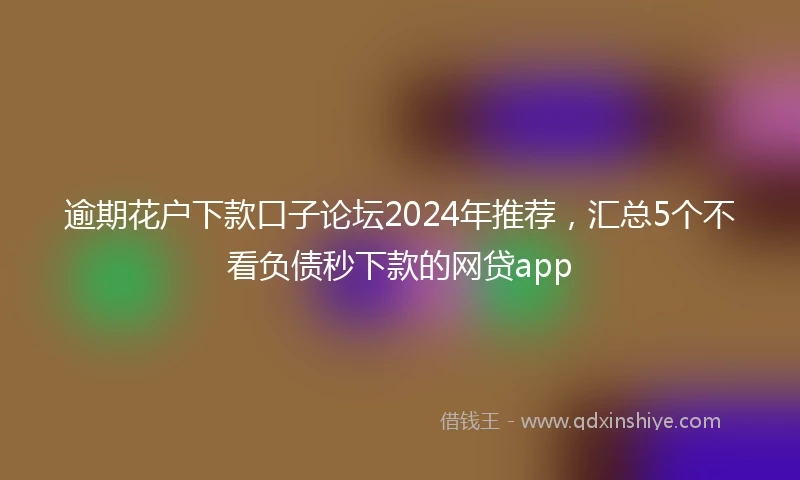 逾期花户下款口子论坛2024年推荐，汇总5个不看负债秒下款的网贷app