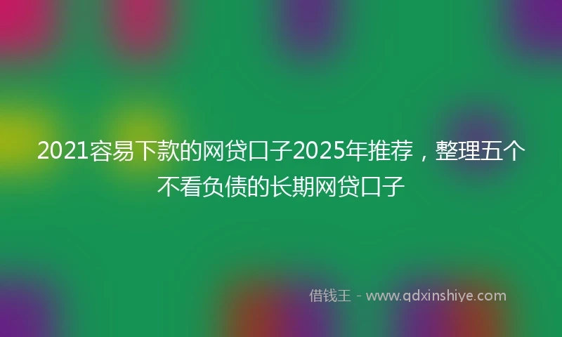 2021容易下款的网贷口子2025年推荐，整理五个不看负债的长期网贷口子