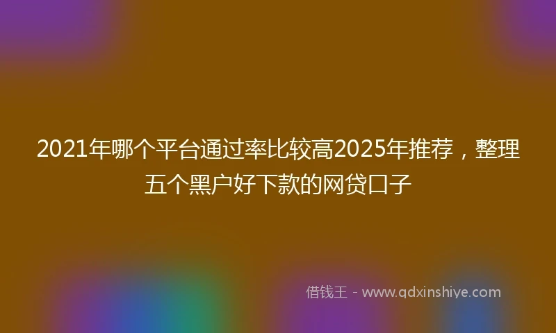 2021年哪个平台通过率比较高2025年推荐，整理五个黑户好下款的网贷口子