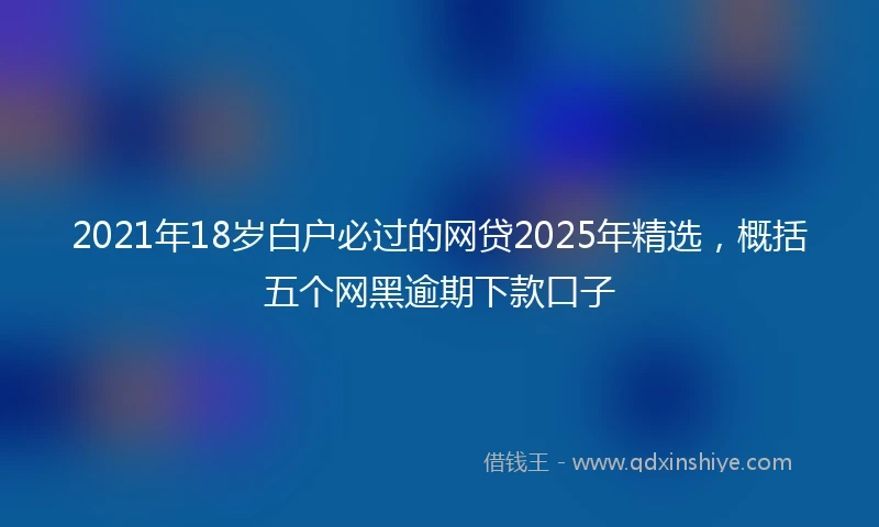 2021年18岁白户必过的网贷2025年精选，概括五个网黑逾期下款口子