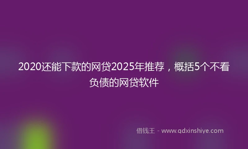 2020还能下款的网贷2025年推荐，概括5个不看负债的网贷软件