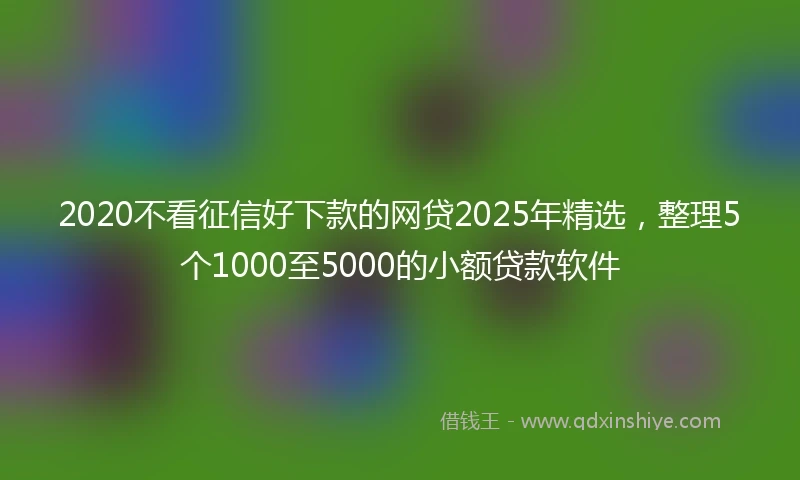 2020不看征信好下款的网贷2025年精选，整理5个1000至5000的小额贷款软件