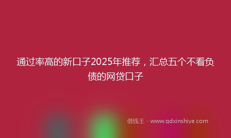 通过率高的新口子2025年推荐，汇总五个不看负债的网贷口子