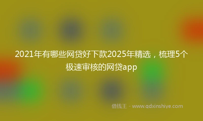 2021年有哪些网贷好下款2025年精选，梳理5个极速审核的网贷app