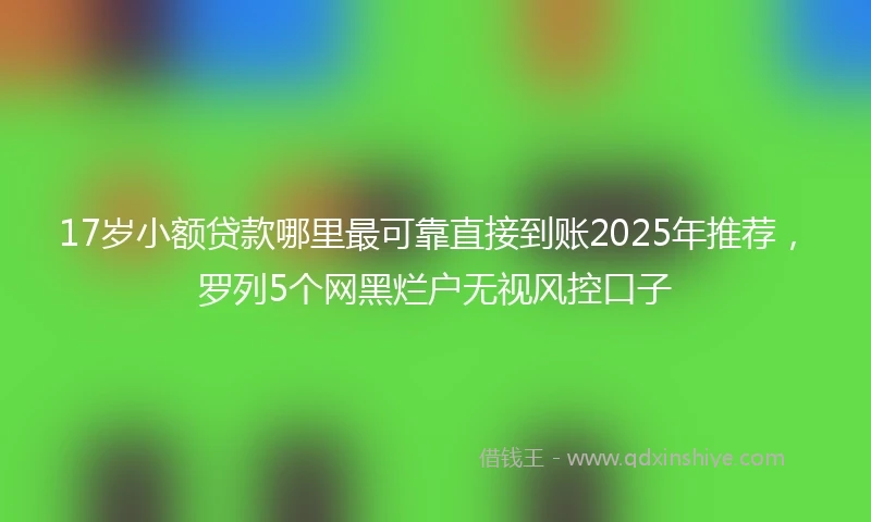 17岁小额贷款哪里最可靠直接到账2025年推荐，罗列5个网黑烂户无视风控口子