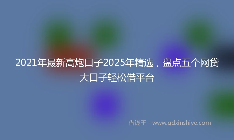 2021年最新高炮口子2025年精选，盘点五个网贷大口子轻松借平台