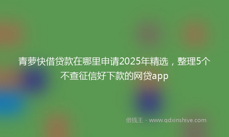 青萝快借贷款在哪里申请2025年精选，整理5个不查征信好下款的网贷app