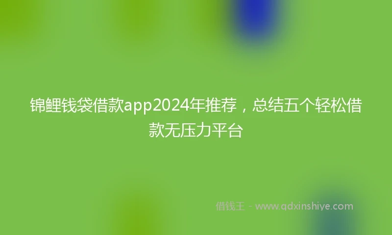 锦鲤钱袋借款app2024年推荐，总结五个轻松借款无压力平台