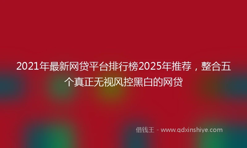 2021年最新网贷平台排行榜2025年推荐，整合五个真正无视风控黑白的网贷