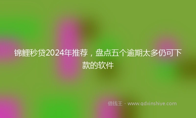 锦鲤秒贷2024年推荐，盘点五个逾期太多仍可下款的软件