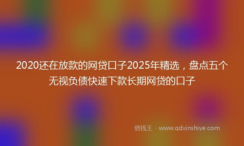 2020还在放款的网贷口子2025年精选，盘点五个无视负债快速下款长期网贷的口子