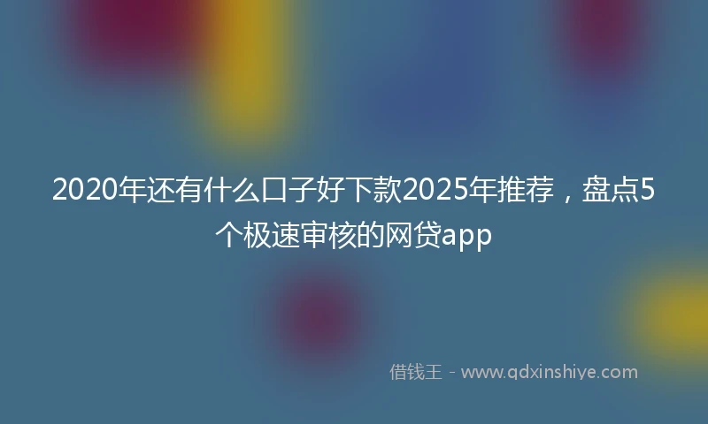 2020年还有什么口子好下款2025年推荐，盘点5个极速审核的网贷app