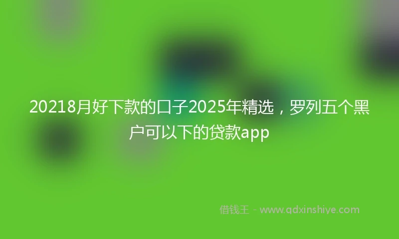 20218月好下款的口子2025年精选，罗列五个黑户可以下的贷款app