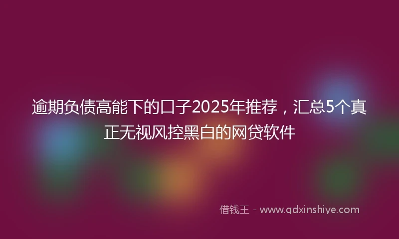 逾期负债高能下的口子2025年推荐，汇总5个真正无视风控黑白的网贷软件