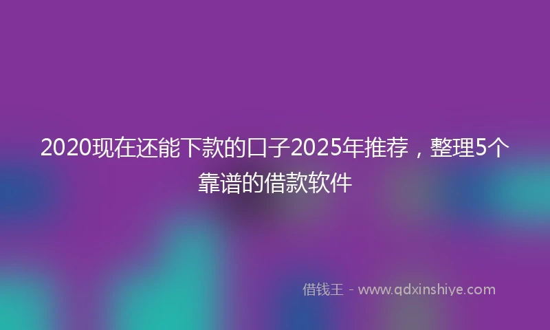 2020现在还能下款的口子2025年推荐，整理5个靠谱的借款软件