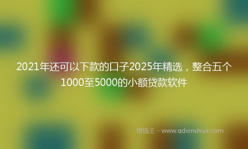 2021年还可以下款的口子2025年精选，整合五个1000至5000的小额贷款软件