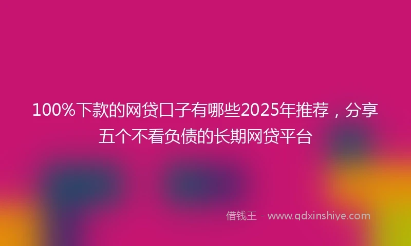 100%下款的网贷口子有哪些2025年推荐，分享五个不看负债的长期网贷平台