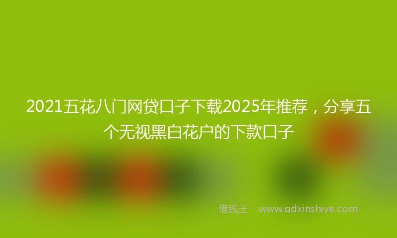 2021五花八门网贷口子下载2025年推荐，分享五个无视黑白花户的下款口子