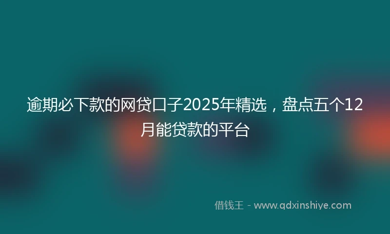 逾期必下款的网贷口子2025年精选，盘点五个12月能贷款的平台