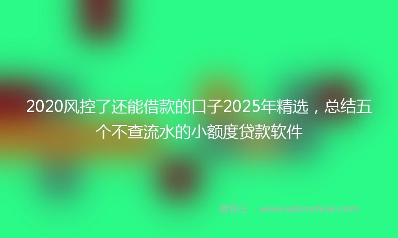 2020风控了还能借款的口子2025年精选，总结五个不查流水的小额度贷款软件