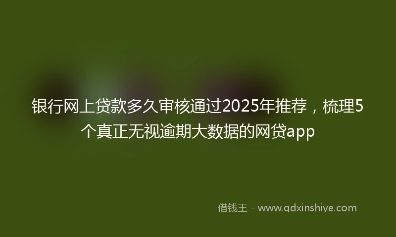 银行网上贷款多久审核通过2025年推荐，梳理5个真正无视逾期大数据的网贷app