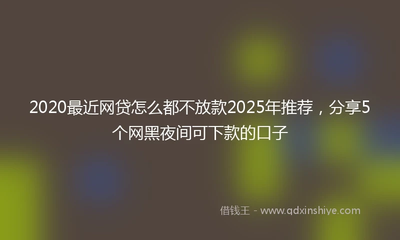 2020最近网贷怎么都不放款2025年推荐，分享5个网黑夜间可下款的口子