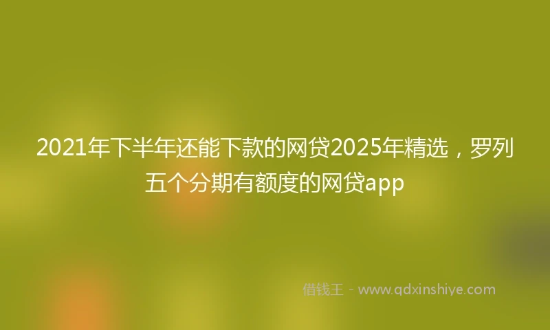 2021年下半年还能下款的网贷2025年精选，罗列五个分期有额度的网贷app