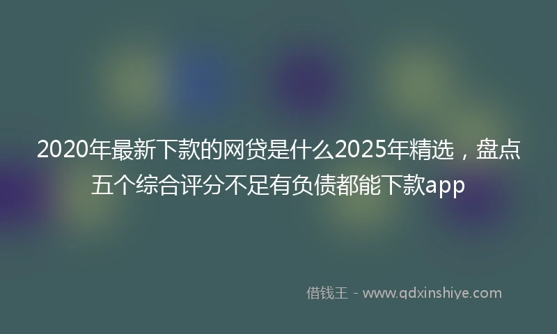 2020年最新下款的网贷是什么2025年精选，盘点五个综合评分不足有负债都能下款app