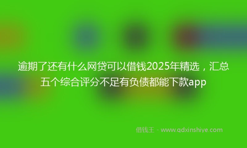 逾期了还有什么网贷可以借钱2025年精选，汇总五个综合评分不足有负债都能下款app