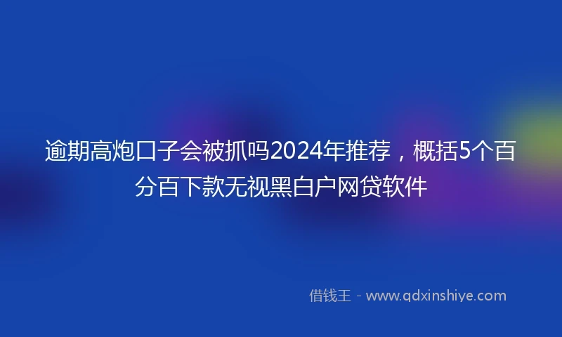 逾期高炮口子会被抓吗2024年推荐，概括5个百分百下款无视黑白户网贷软件
