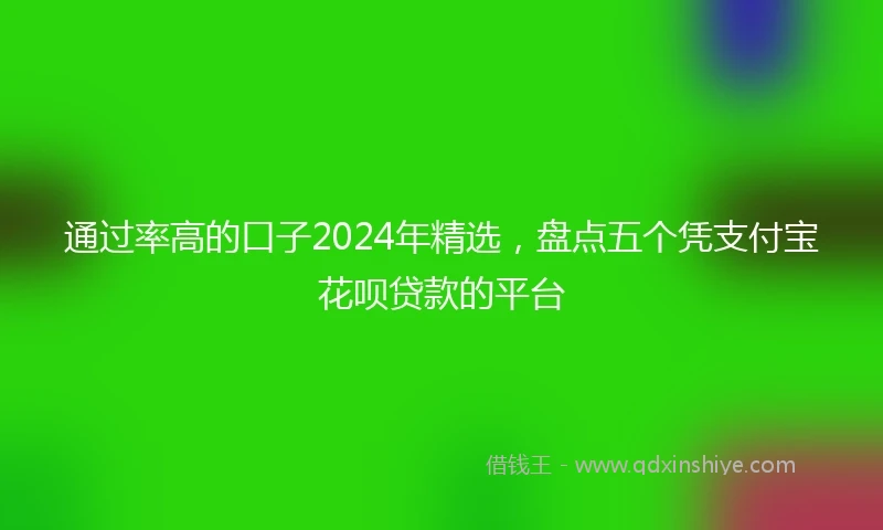 通过率高的口子2024年精选，盘点五个凭支付宝花呗贷款的平台