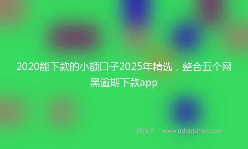 2020能下款的小额口子2025年精选，整合五个网黑逾期下款app
