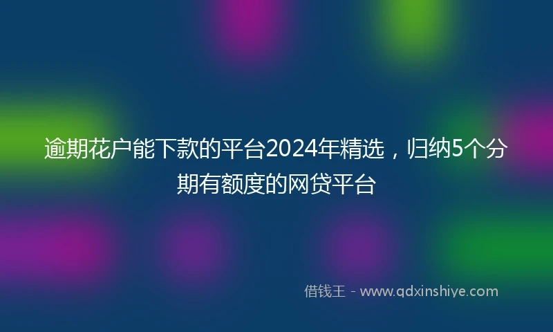 逾期花户能下款的平台2024年精选，归纳5个分期有额度的网贷平台