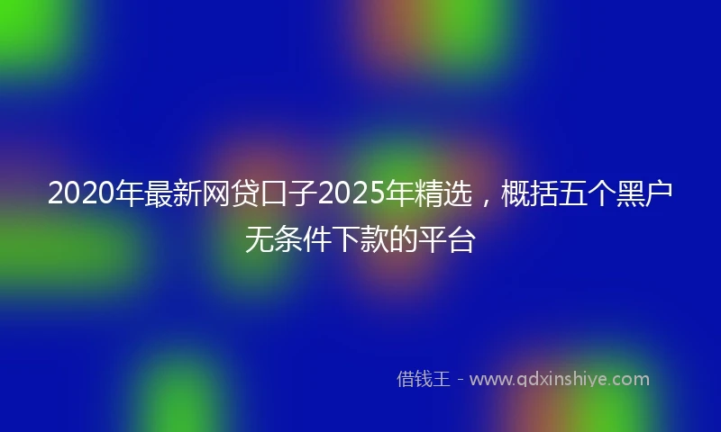2020年最新网贷口子2025年精选，概括五个黑户无条件下款的平台