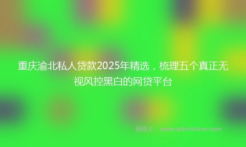 重庆渝北私人贷款2025年精选，梳理五个真正无视风控黑白的网贷平台