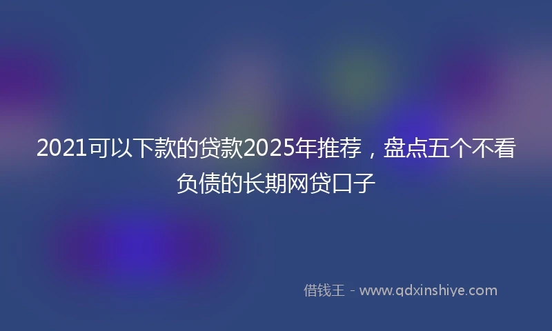 2021可以下款的贷款2025年推荐，盘点五个不看负债的长期网贷口子