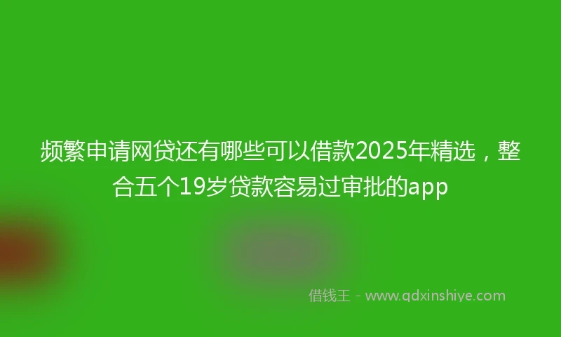 频繁申请网贷还有哪些可以借款2025年精选，整合五个19岁贷款容易过审批的app