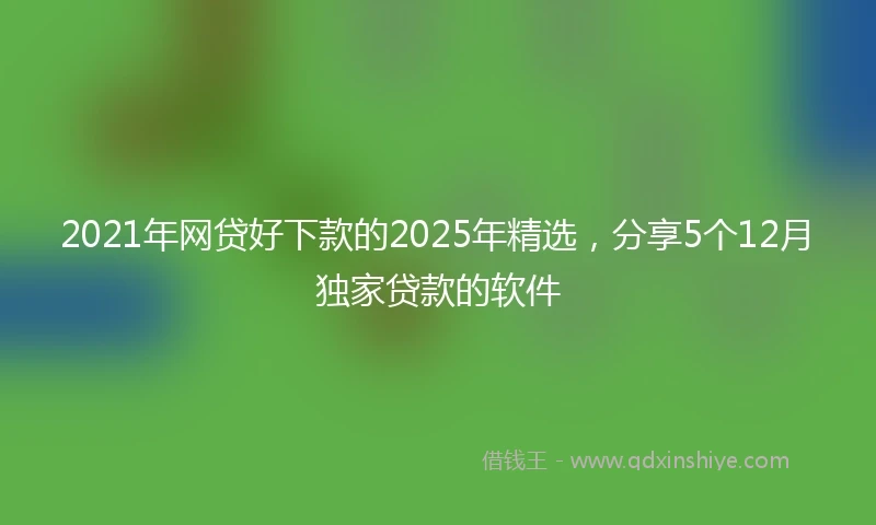 2021年网贷好下款的2025年精选，分享5个12月独家贷款的软件