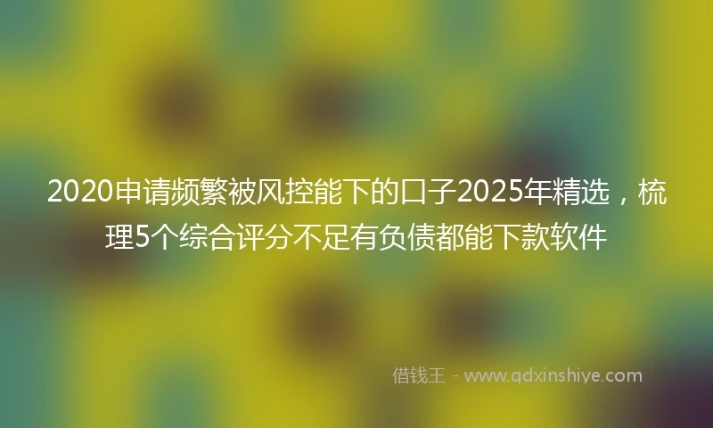 2020申请频繁被风控能下的口子2025年精选，梳理5个综合评分不足有负债都能下款软件