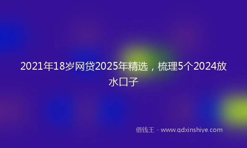 2021年18岁网贷2025年精选，梳理5个2024放水口子