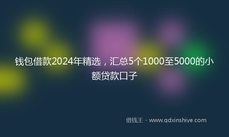 钱包借款2024年精选，汇总5个1000至5000的小额贷款口子