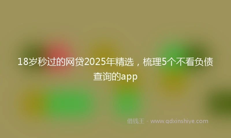 18岁秒过的网贷2025年精选，梳理5个不看负债查询的app