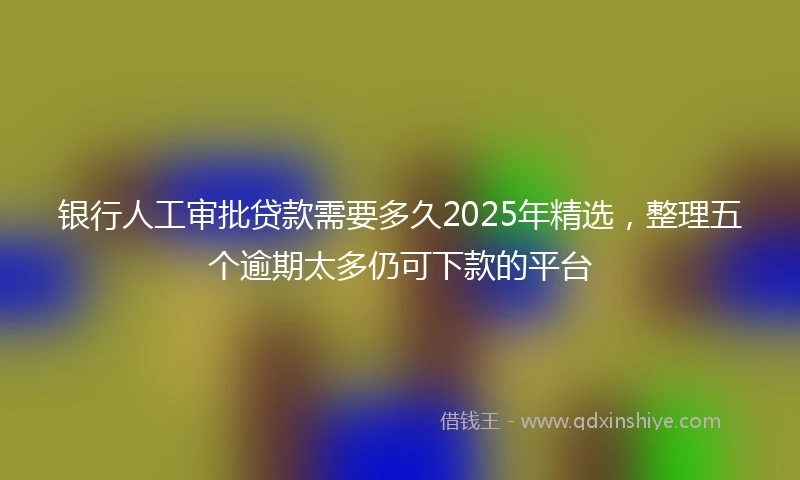 银行人工审批贷款需要多久2025年精选，整理五个逾期太多仍可下款的平台